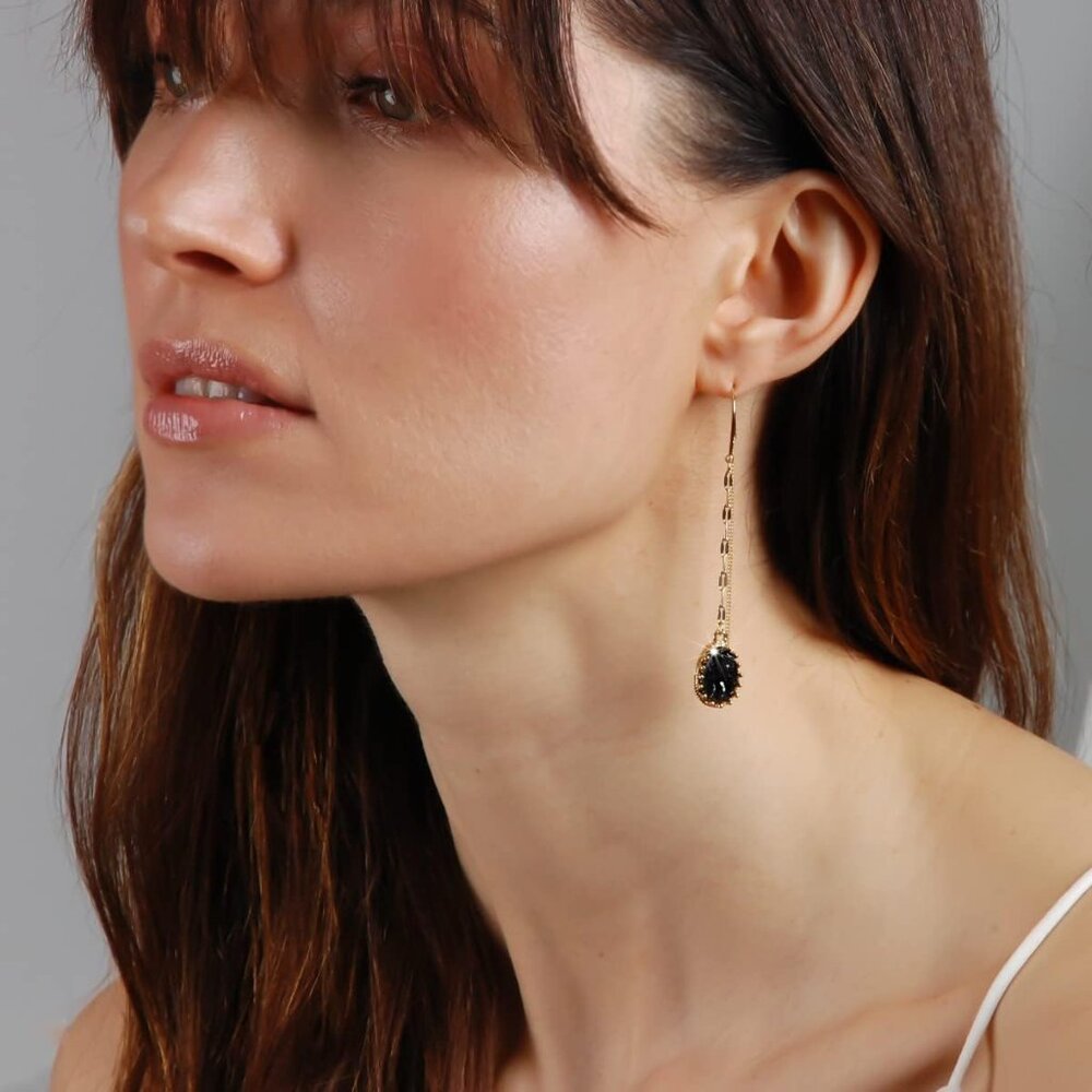 Humble Chic Simulated Druzy Threader Earrings For… - image 2